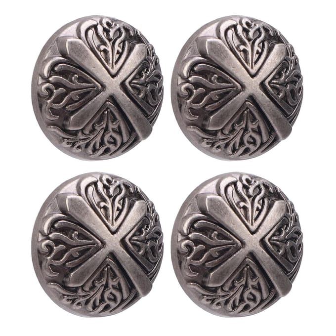 10 Sets Klinknagel en Schroef 30mm Ronde Klinknagelknopen 7mm Kruiskopschroeven voor Leren Halsbanden Riemen gray