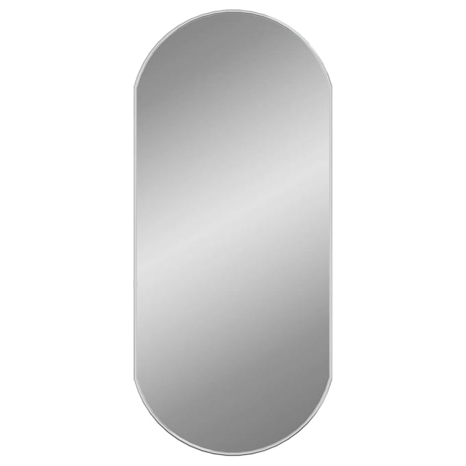 vidaXL - Wandspiegel - 90x40 - cm - ovaal - zilverkleurig