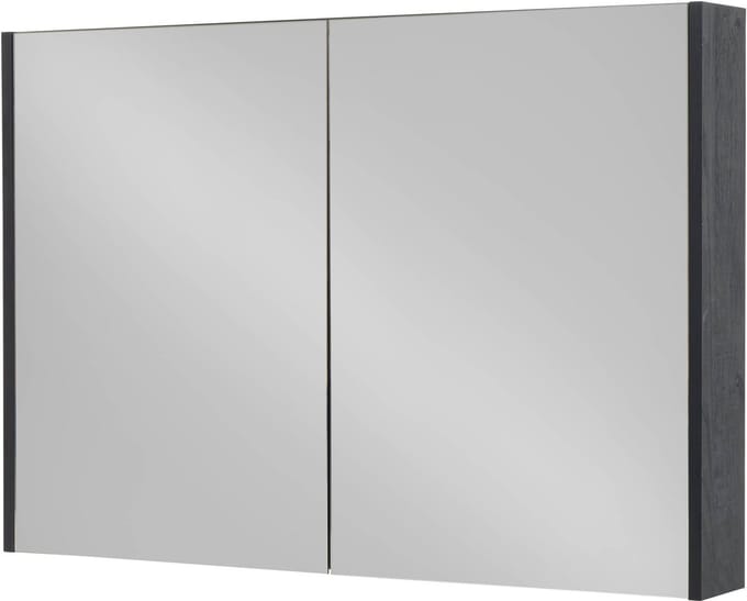 Saqu spiegelkast 100x14x70cm eiken zwart