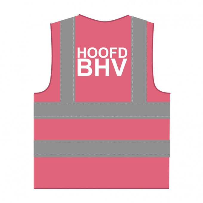 Hoofd BHV hesje RWS roze