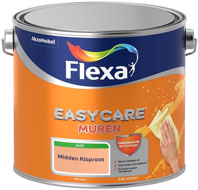 Flexa - Easycare Muren - Midden Klaproos - Mengverf - 2,5 L