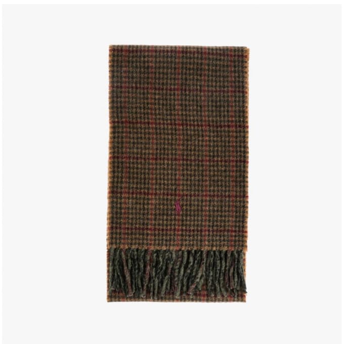 Polo Ralph Lauren Pc0945 312 Écharpe à franges double face à carreaux écossais Pony PC0945-312 black
