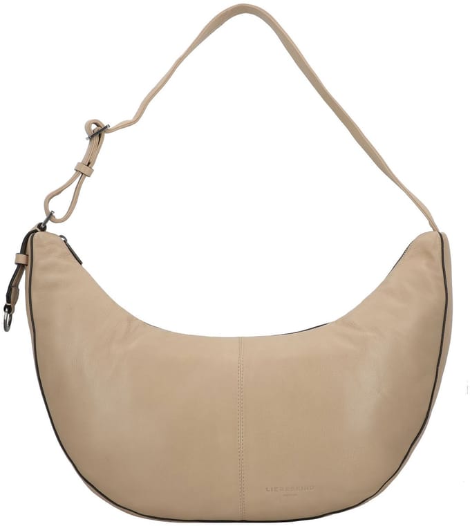 LIEBESKIND BERLIN Leren Schoudertas Moon Sheep Natural Hobo Bag Sandcastle Beige