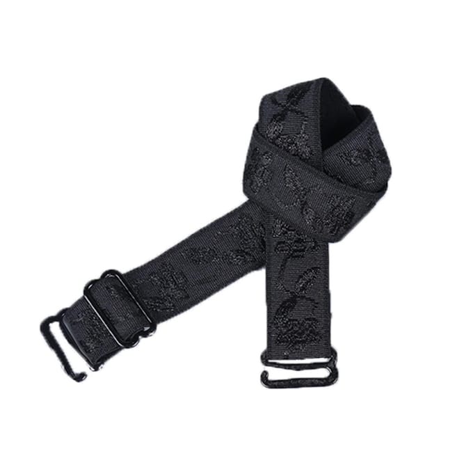 1,5 cm Antislip BH-bandjes Dames Dubbele Schouder Elastische BH-bandjes Accessoires Verstelbaar Zachte Bandjes Elastisch 1pair black