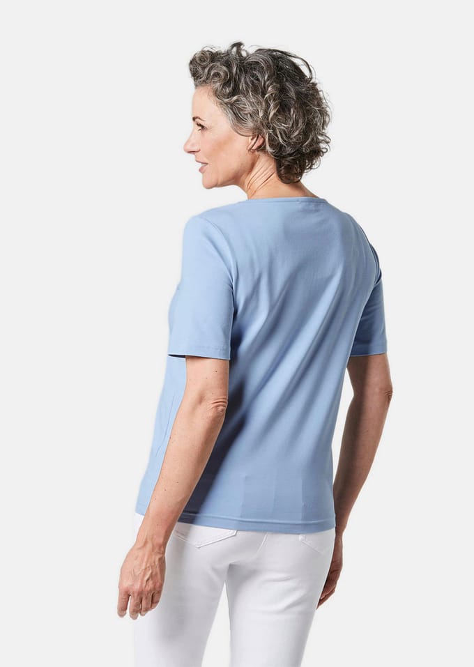 Goldner T-shirt Korte mouw basic shirt van katoen
