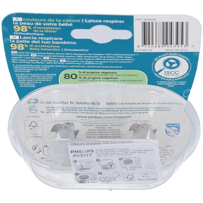 Philips Avent Ultra Air Fopspeen - 6-18 Mnd - 2 Stuks - Plant-based