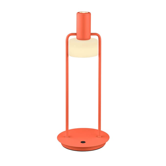 HELL Banji LED tafellamp, oranje, hoogte 37 cm, touchdimmer