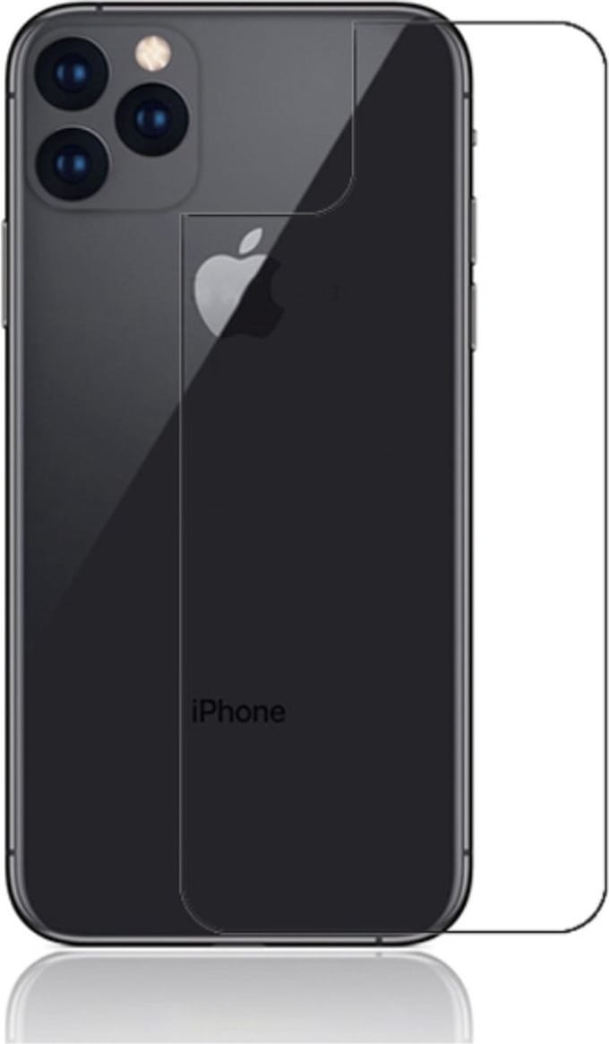 Achterkant protector tempered glass voor iPhone 11 Pro transparant