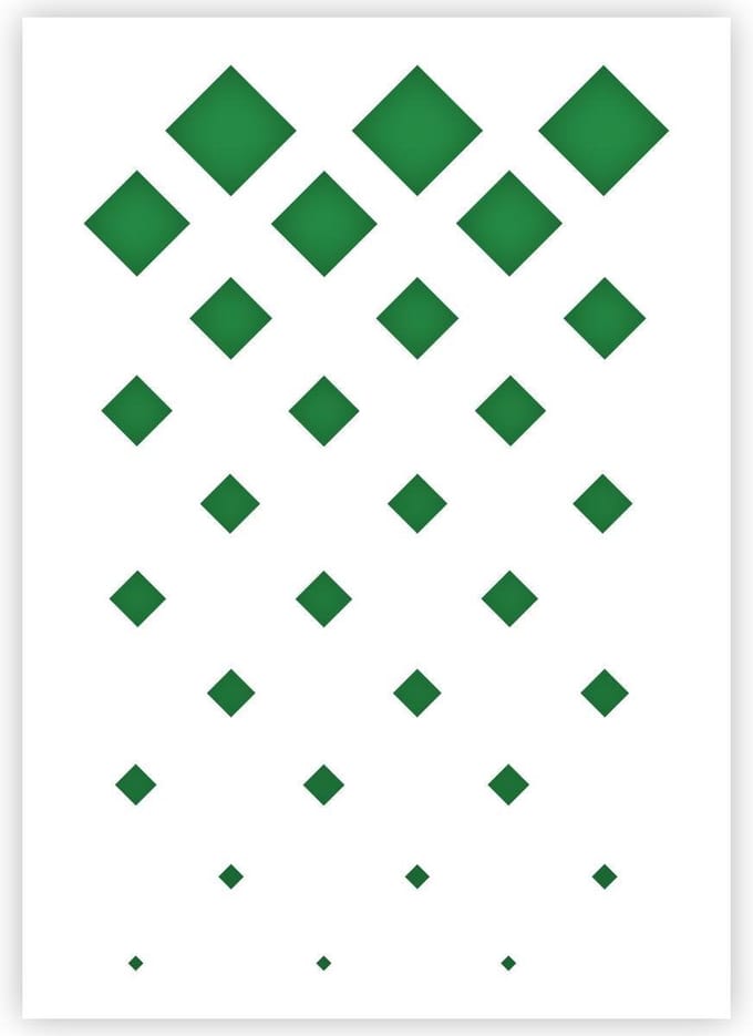 QBIX Ruiten Patroon Sjabloon - A5 Formaat - Kunststof - Stencil