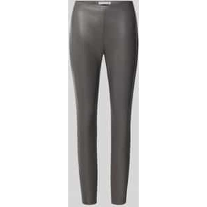 Skinny fit kunstleren broek met elastische band model 'RESA'