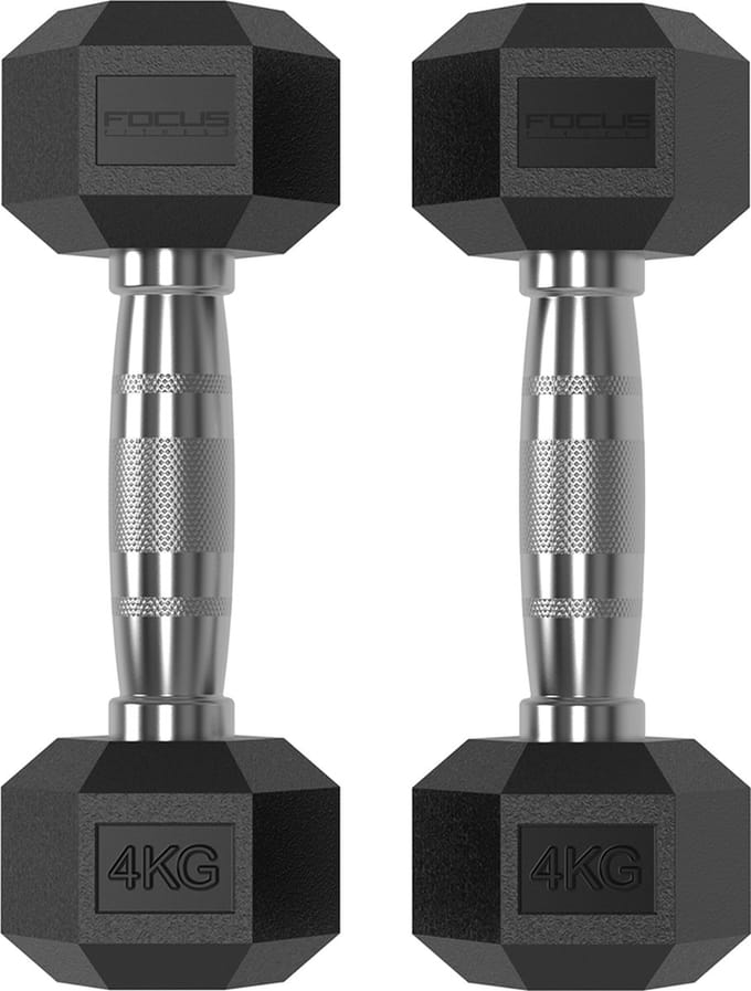 Focus Fitness - Hexa Dumbbells - 4 kg - Set van 2