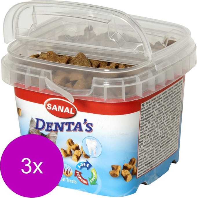 Sanal Denta's - Kattensnack - 3 x 75 g