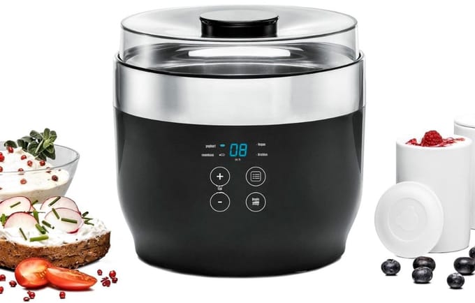 Zyrex® Yoghurtmaker - Citruspers - Ijsmachine - Zwart - ‎20cm x 20cm x 19cm