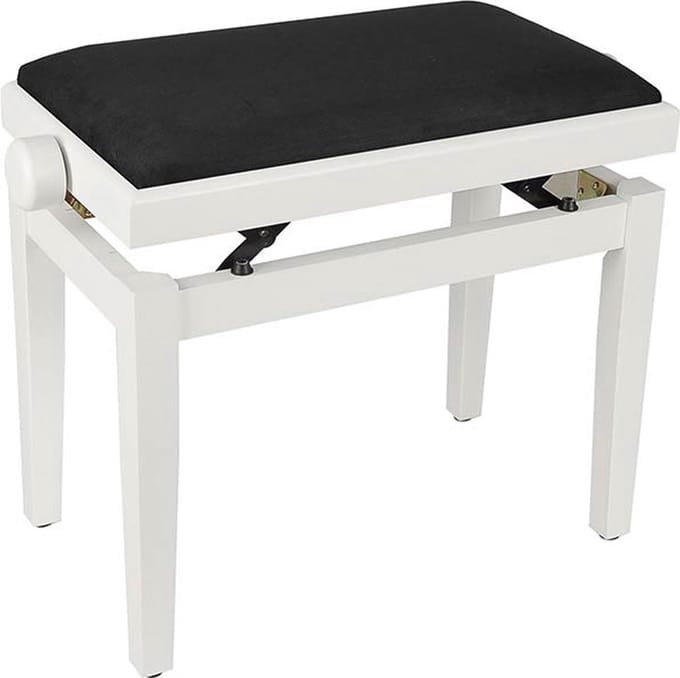 Pianobank Boston PB1/3520 met verstelbare zitting Wit