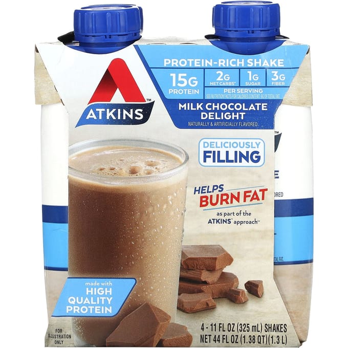 Atkins | Protein Shake | Milk Chocolate Delight | 4 Stuks | 4 x 325ml
