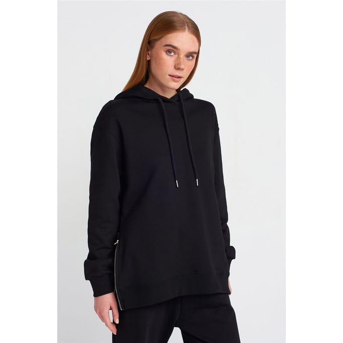 Oversized Katoenen Zip-Front Hoodie