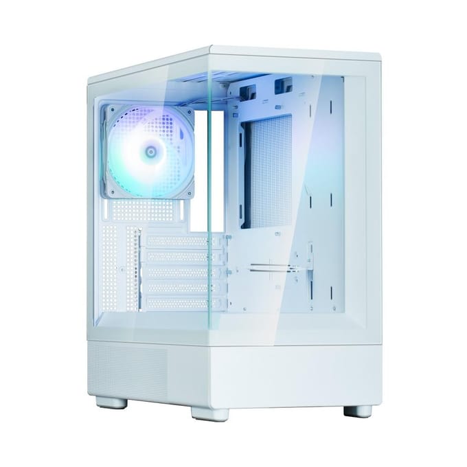 PC-behuizing - ZALMAN - P10 - Minitower - M-ATX - Wit - Gehard glas - USB-C en A-RGB
