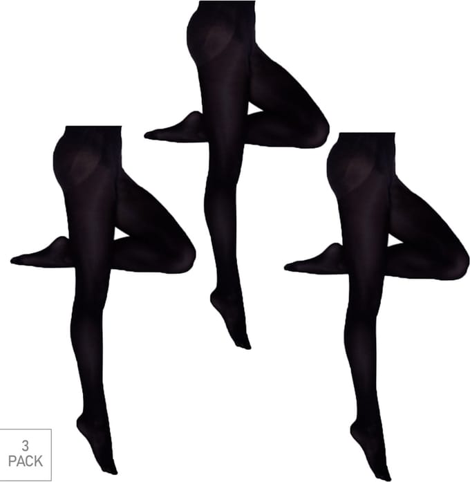 Boru Bamboo - 3-Pack - Panty 80 Denier - Bamboe - Antibacterieel - Thermo Control - Dames - zwart - S/M - 2336