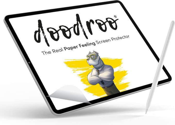 Doodroo Screenprotector iPad mini 2021 - 2 stuks - Voor het échte papieren schrijf-gevoel