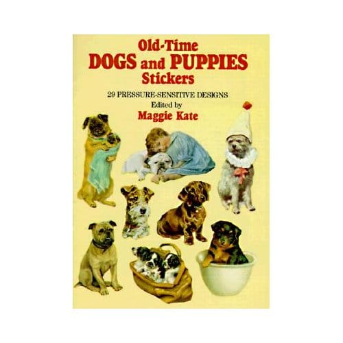 Old-Time Dogs And Puppies Stickers