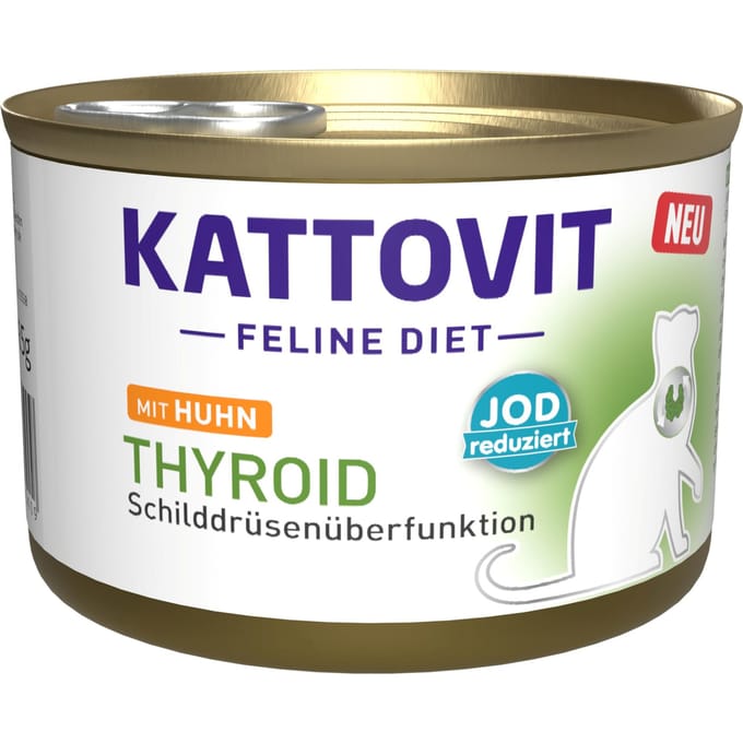 Voordeelpakket: 24x 185g Kattovit Feline Diet Thyroid met kip nat kattenvoer
