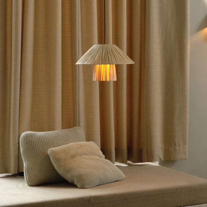 OSRAM Decor decoratieve hanglamp met bamboe lampenkap, 400 mm, E27 fitting, IP20, bruin