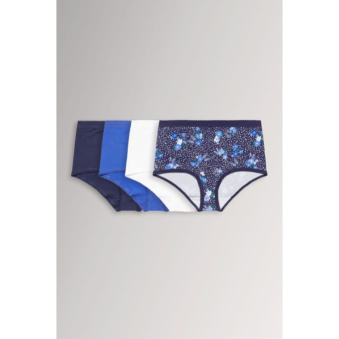Yours 5Pack Blauwe Maxislips Met Bloemen En Vlinderprint Size 46-48