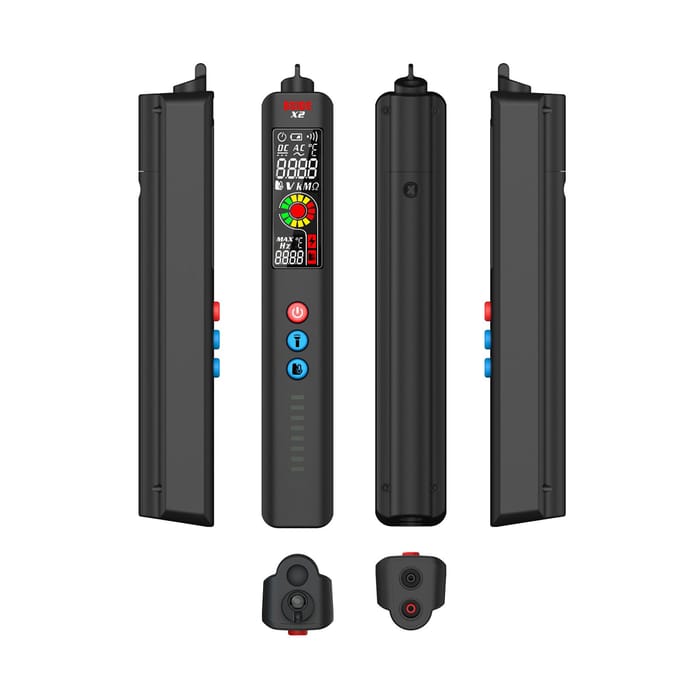 BSIDE X2 Slimme Digitale Multimeter Infrarood Temperatuurmeting LCD-Scherm AC DC Spanningsdetector zwart
