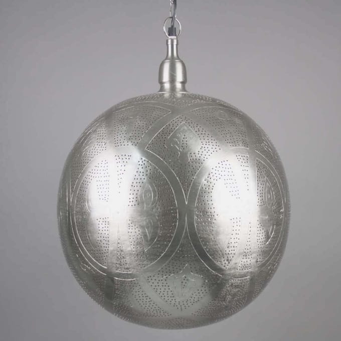 Safaary - Oosterse Hanglamp Anisa Nikkel Goud Ø 40 x 50cm
