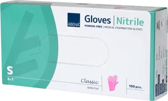 Abena Nitril Handschoen Classic Roze Maat: S Abena