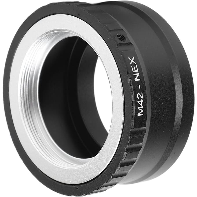 M42 naar voor NEX Lensadapter Aluminium Handmatige Focus Lens Converter Ring Compatibel met M42 Schroefdraad Lens naar E-vatting black