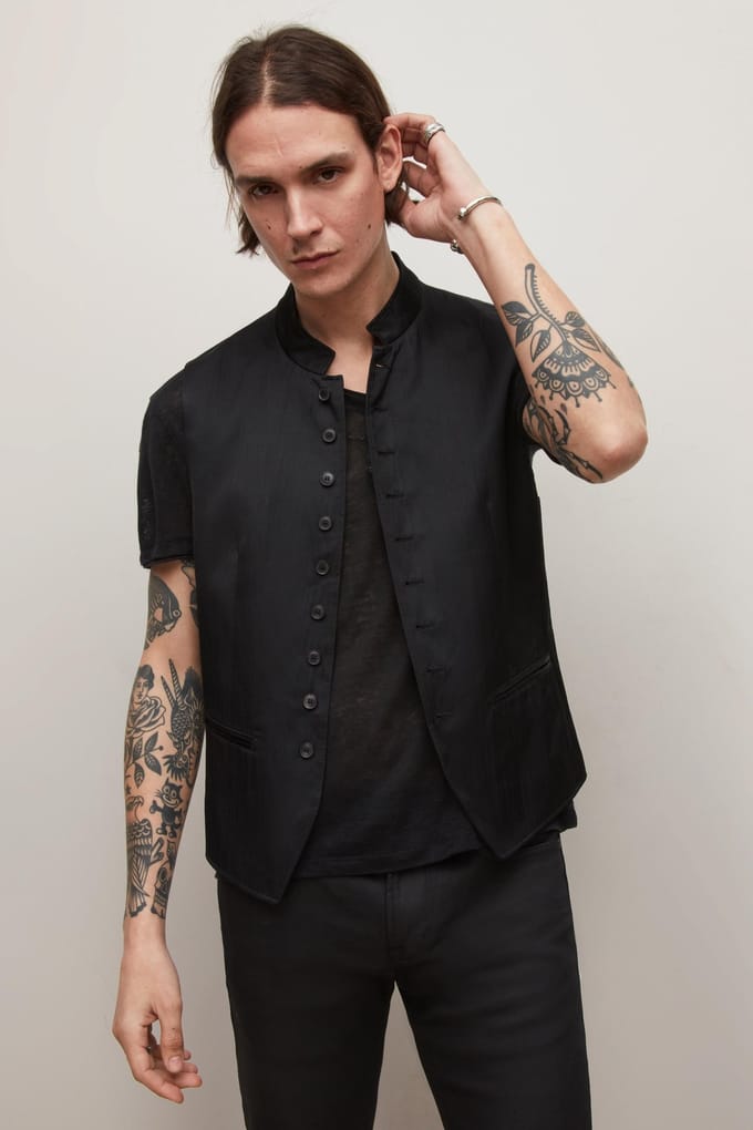 John Varvatos Multi Button Front Closur Black Taglia: 50 | Giacche leggere Outlet | Uomo | Nero