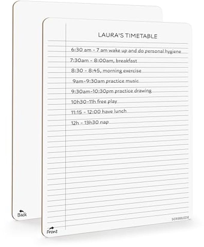 Herbruikbaar Gelinieerd Uitwisbaar Notitieblok 9" x 12"