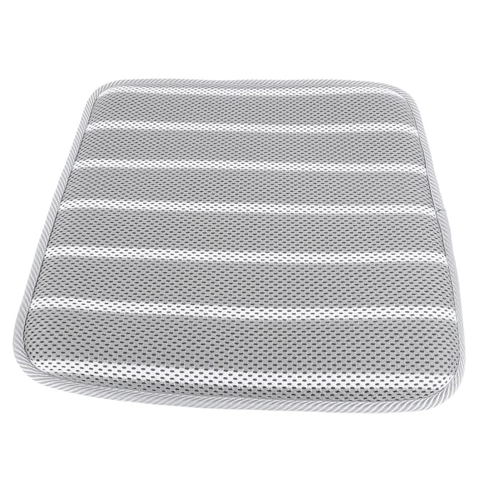 Douchezitkussen Zacht 4D Mesh Stof Ademend Douchestoelkussen Grijs Wit Gestreept voor Douche white