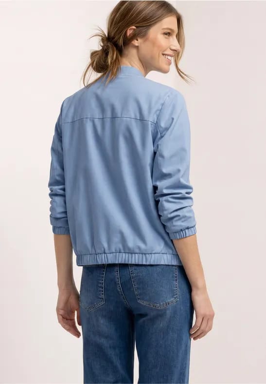 Blouson met ronde hals en ritssluiting