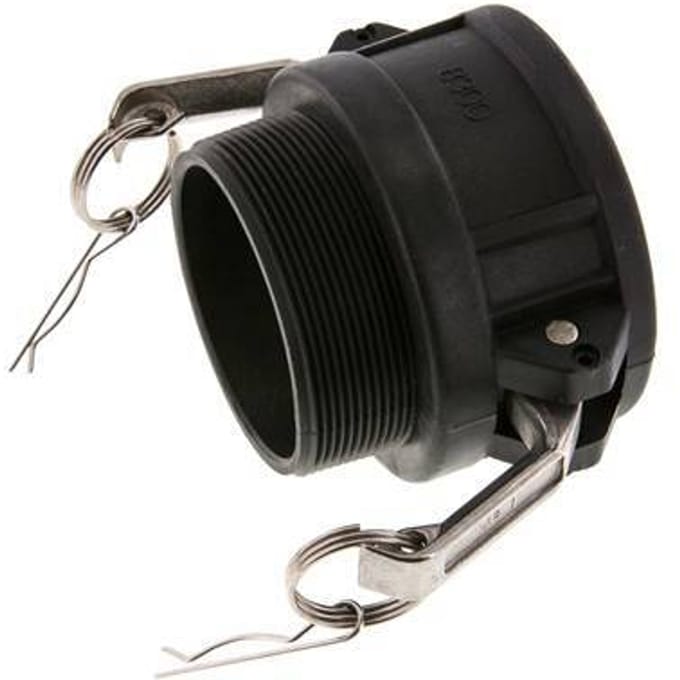 Camlock DN 75 (3'') Koppeling PolypropyleenR 3'' met buitendraad Type B MIL-C-27487