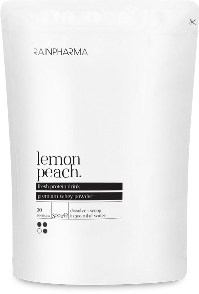 RainPharma Clear Whey Isolate Lemon Peach Eiwitpoeder - 300 g - Whey Isolate - Proteine Poeder - Whey Protein - Eiwitshakes - Vegetarisch - 20 Porties