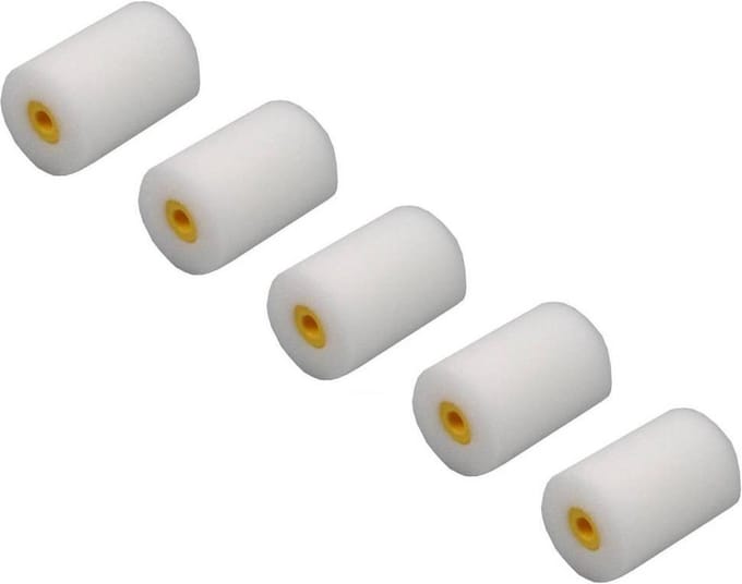 Benson Mini schuimroller - 5 stuks - 5,5 cm - recht - voor precisieschilderwerk