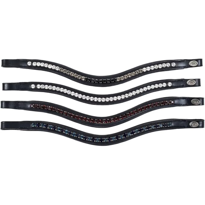 Frontaal voor paard HFI Padded Wave + Strass