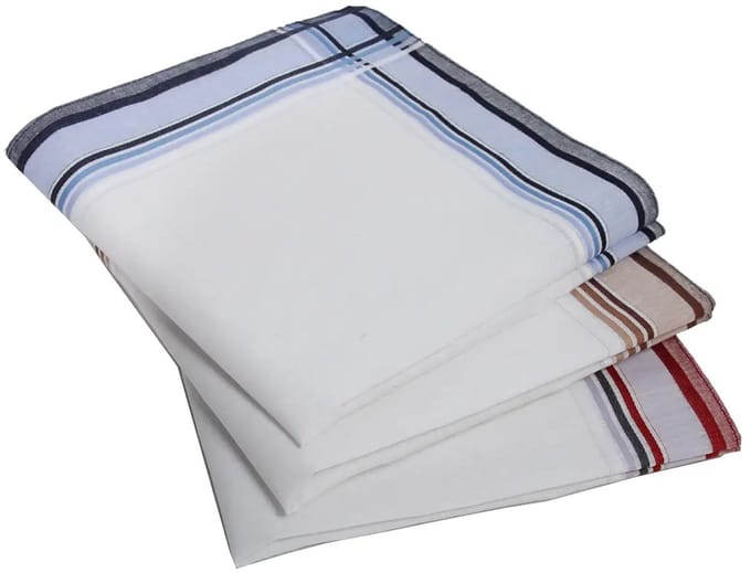 12 stuks Heren zakdoeken - Jack - 40 - Wit