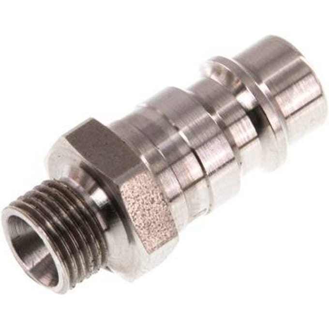 RVS 306L DN 7.2 (Euro) Luchtkoppeling Insteeknippel G 1/8 inch Buitendraad - CLP7-M-SSL-P-018