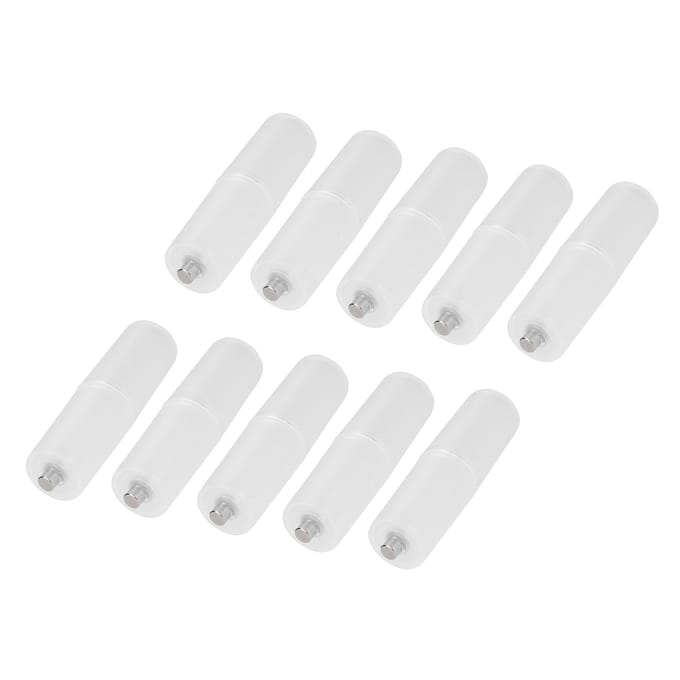10 STKS AAA naar AA Maat Cel Batterij Converter Adapter Batterijhouder Case Schakelaar Transparant white