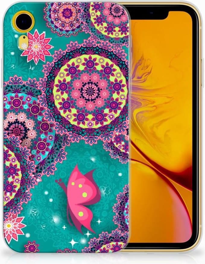 Apple iPhone Xr Hoesje maken Cirkels en Vlinders