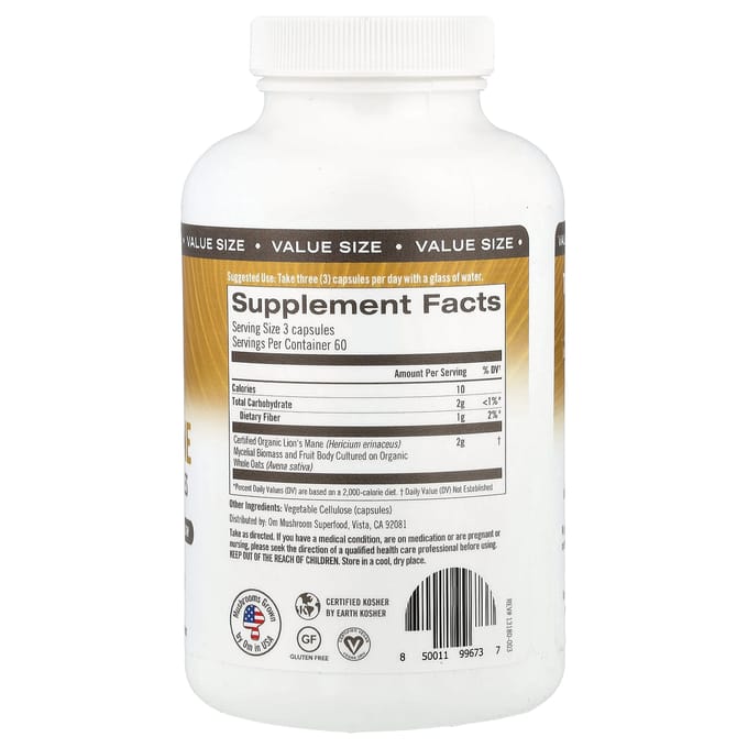 Hertengewei Paddenstoel Capsules, Veggie Capsules 180 Tabletten (666 mg per capsule)