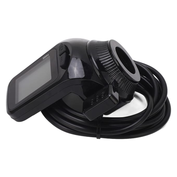 S886 LCD-displaypaneel Lichtgewicht Waterdicht LCD-displaypaneel met Duimgashendel Koplamp black