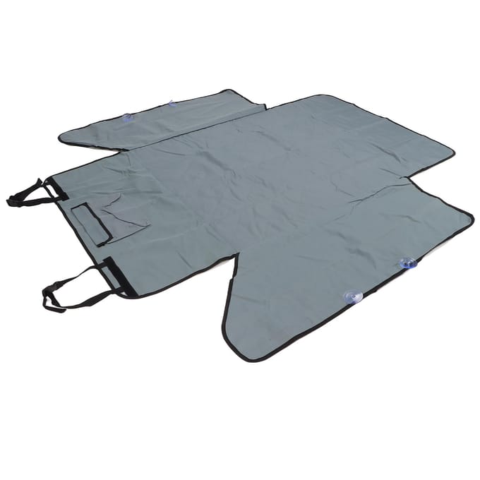 Housse de siège auto pour chien Tissu Oxford Imperméable Durable Installation Rapide Antidérapante Gain de Place Chien gray