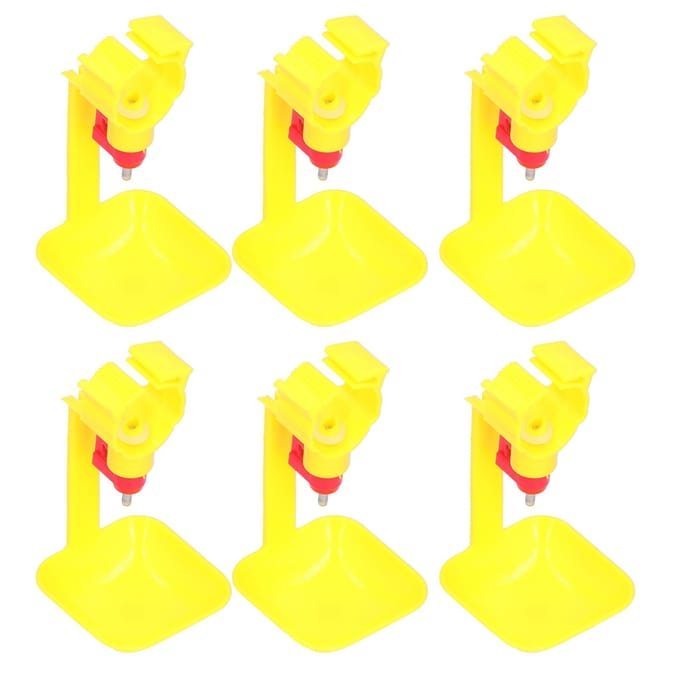 10 stuks kippennippeldrinker met beker 20 ml geïntegreerde automatische drinkbak pluimvee accessoire yellow