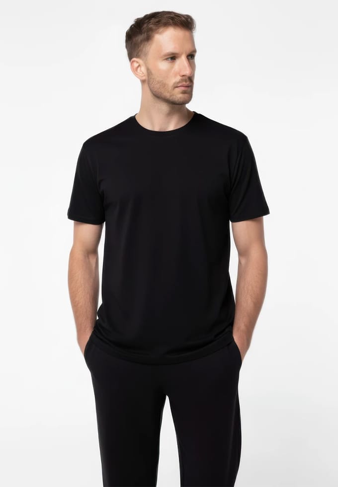 High Weight Premium Crew Neck T-shirt ZWART