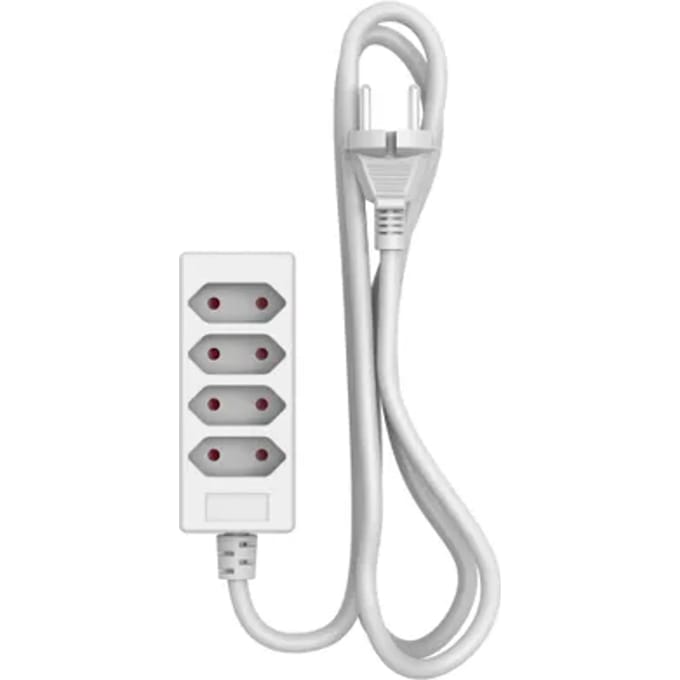Sencys Stekkerdoos 4-voudig Wit 1,5 Meter