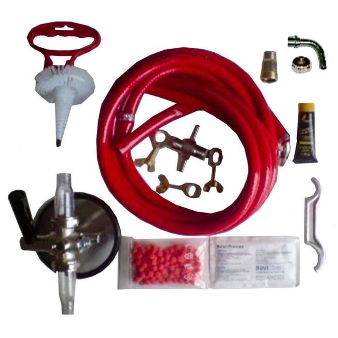 Reinigingsset voor fust en biertap - groot - 1 kraans - 7 mm - 30 mm Adapter